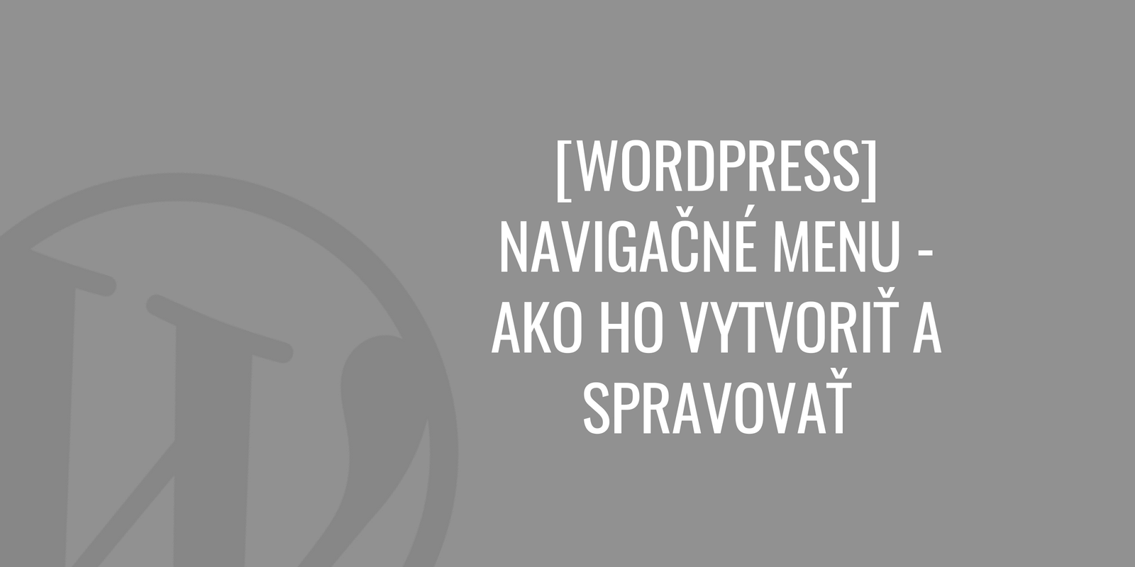 Menú de navegación de WordPress