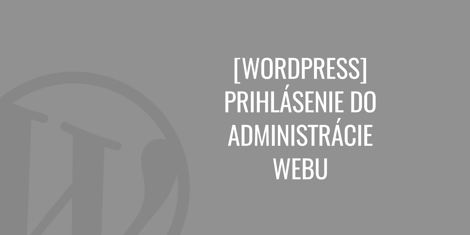 WordPress - iniciar sesión en la administración