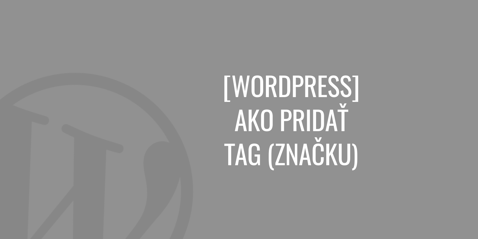Cómo agregar una etiqueta en WordPress